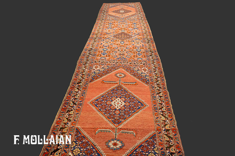 Antique Persian Meshkin Runner Carpet  n°:87285353